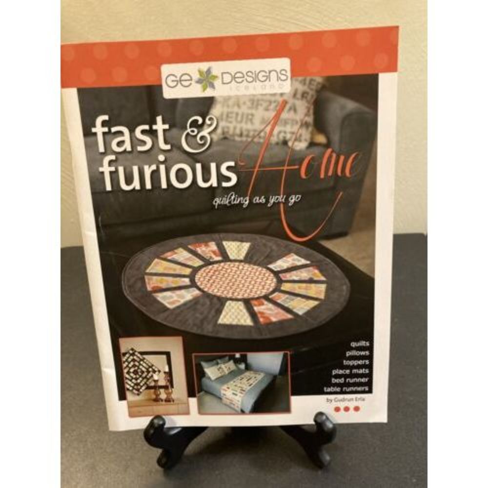 GE Designs Iceland Fast‎ Furious Home Quilting As You Go Pattern Pillow Runner